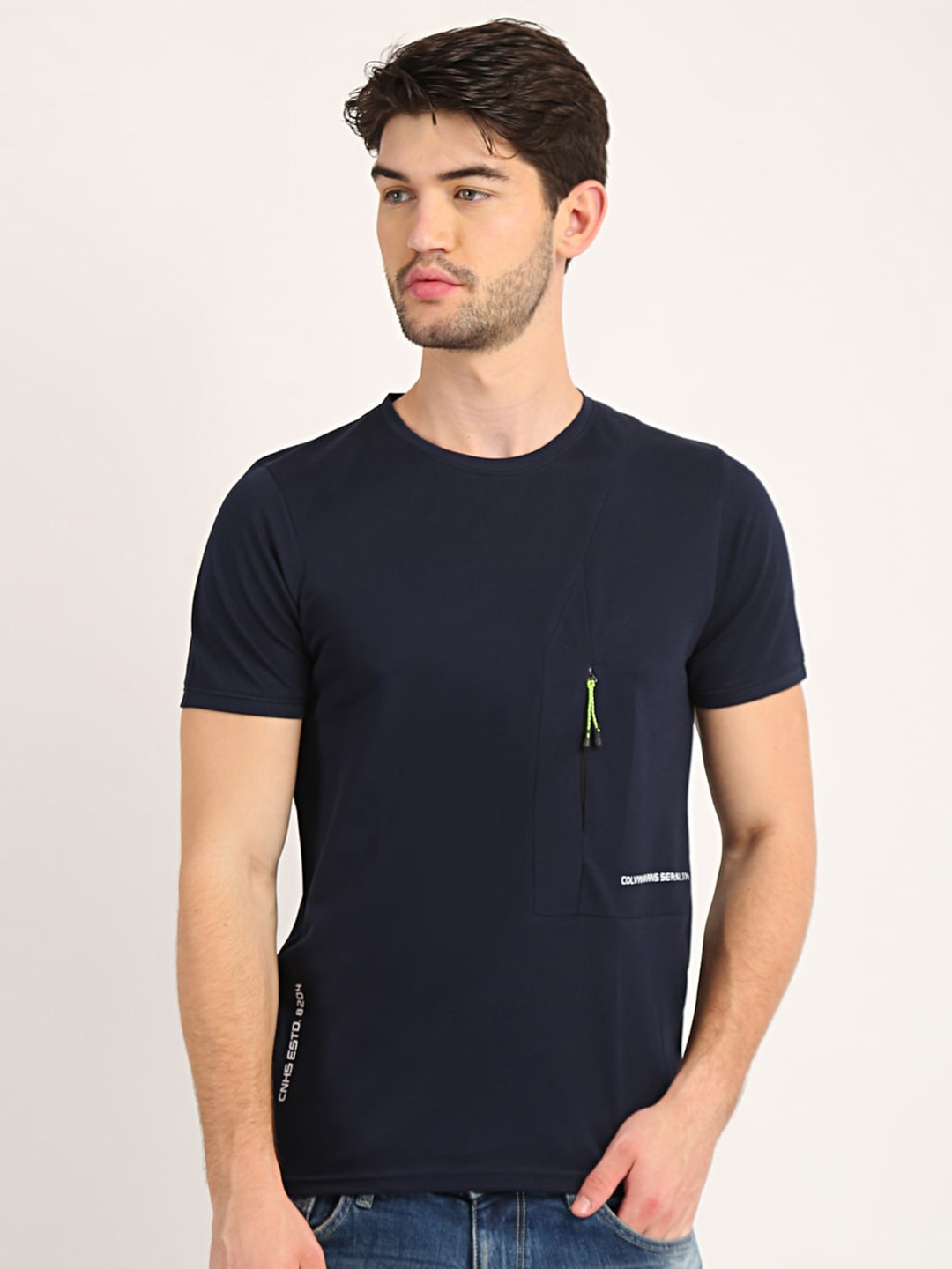 

COLVYNHARRIS JEANS Men Navy Blue T-shirt
