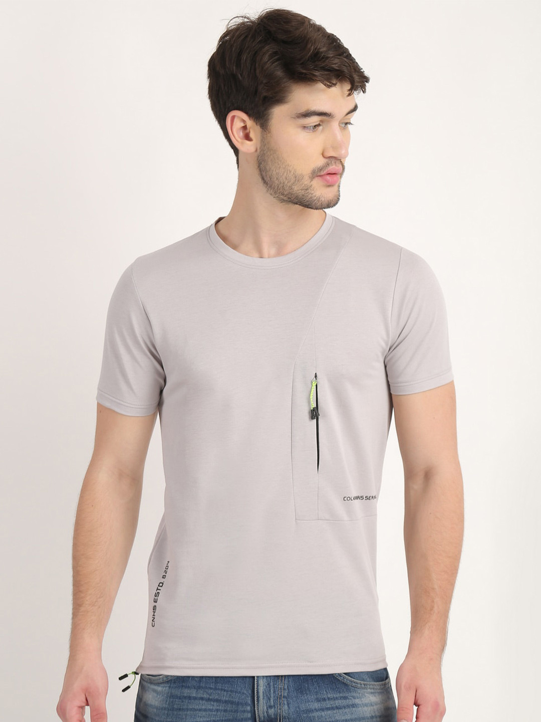 

COLVYNHARRIS JEANS Men Grey T-shirt