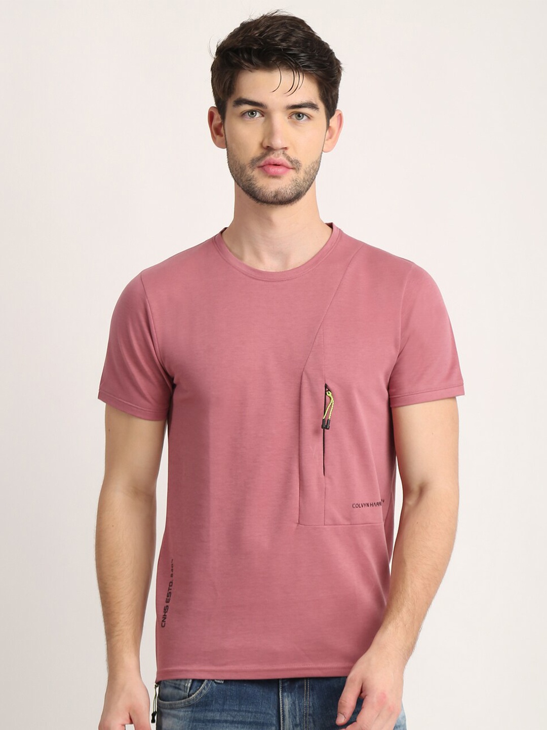 

COLVYNHARRIS JEANS Men Pink T-shirt