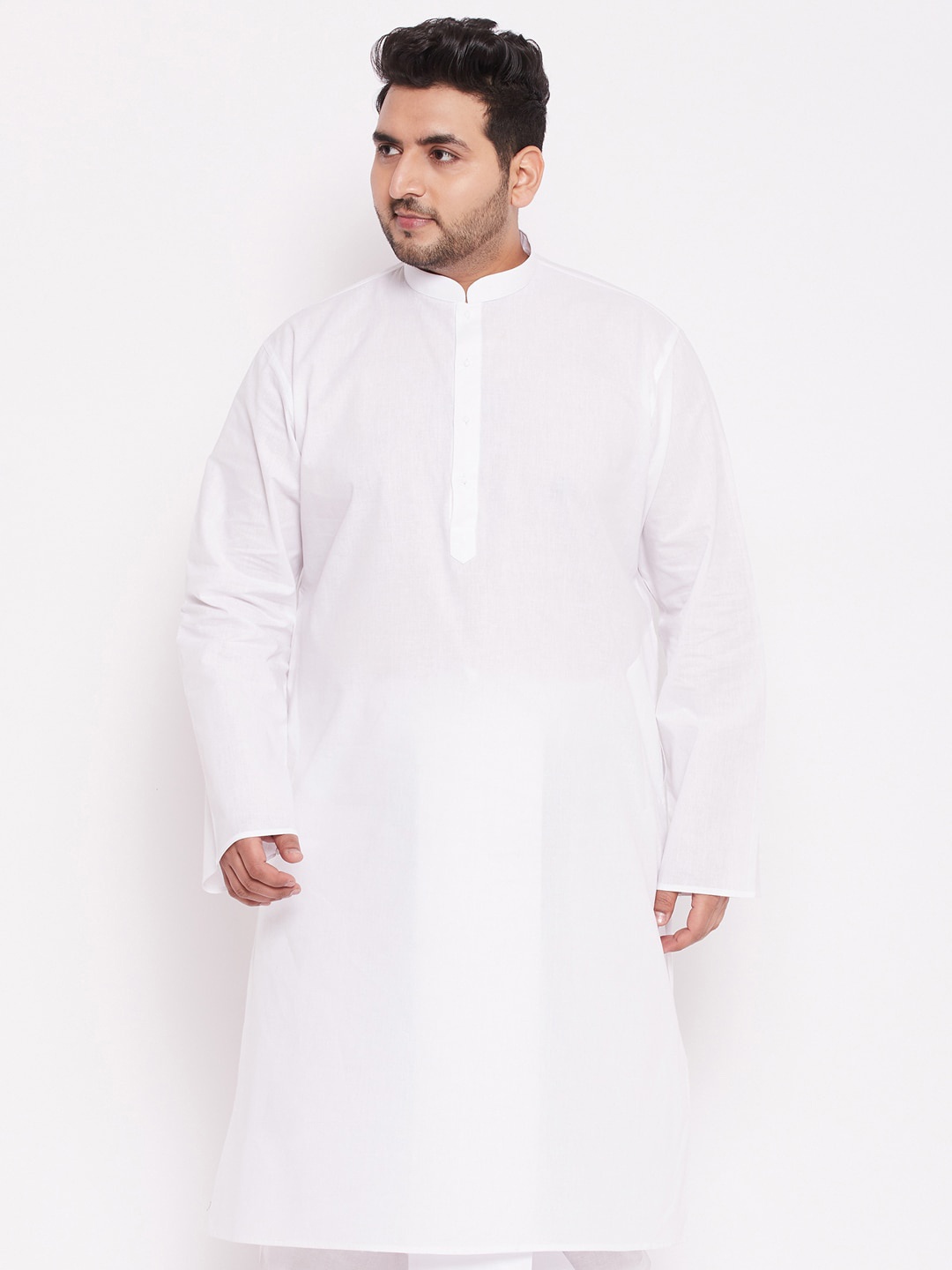 

VASTRAMAY Men White Solid Kurta