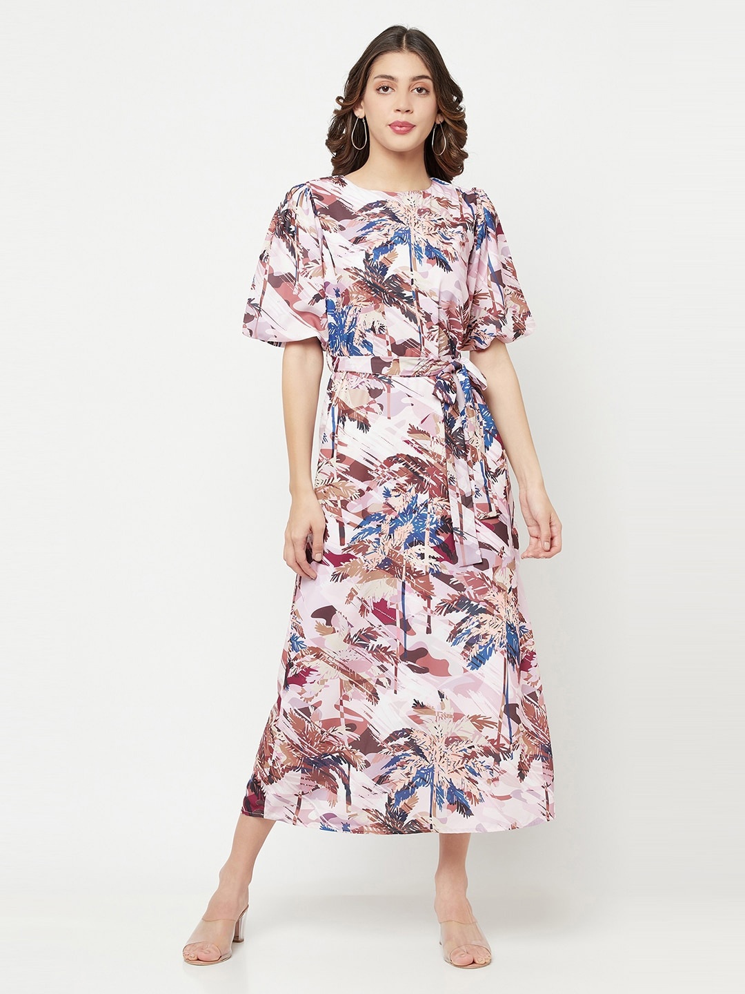 

Crimsoune Club Women Multicoloured Floral Midi Dress, Multi