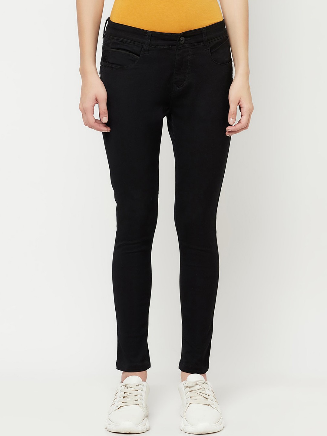 

Crimsoune Club Women Black Slim Fit Stretchable Jeans