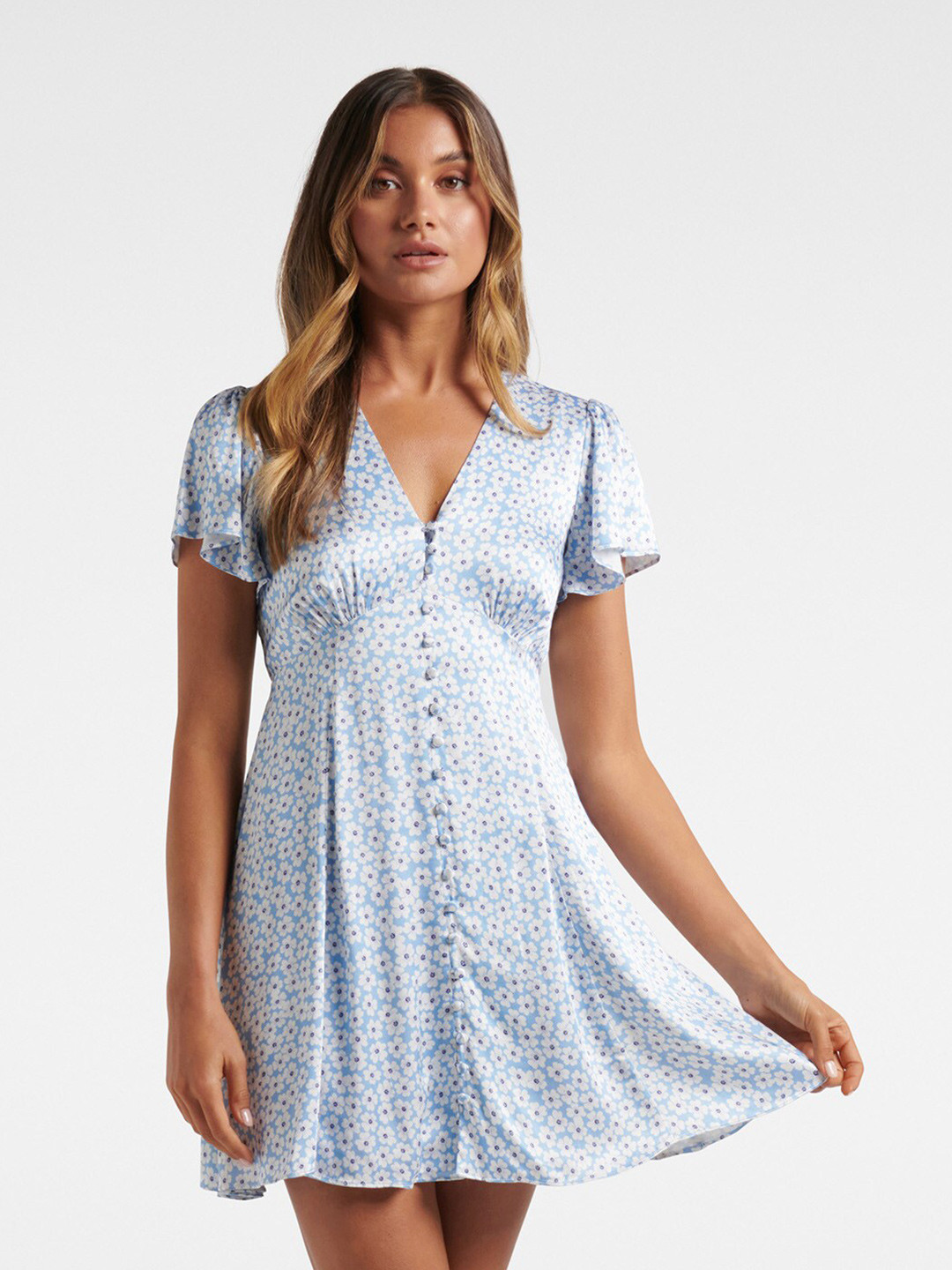 

Forever New Blue A-Line Mini Dress