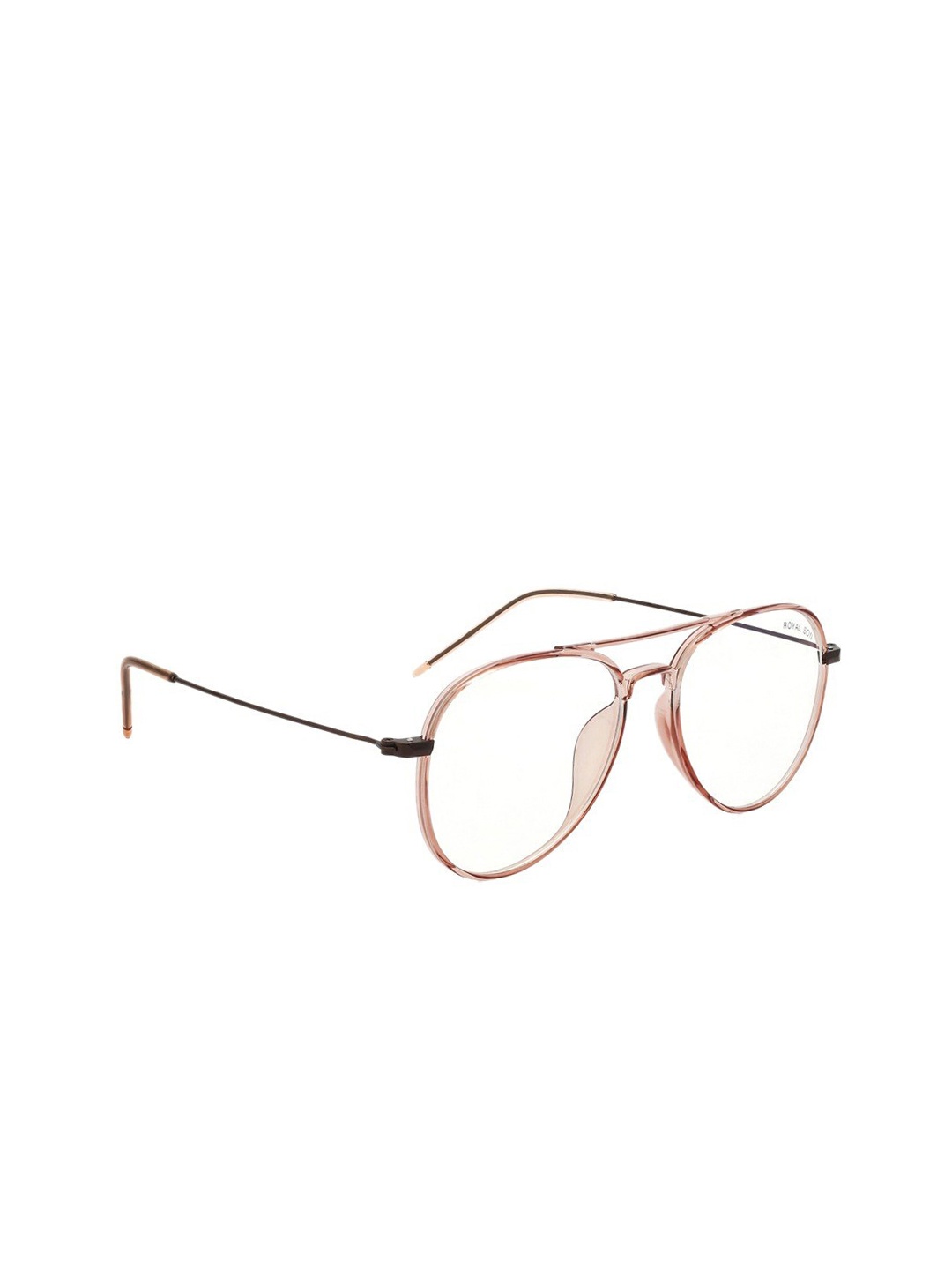 

ROYAL SON Unisex Rose Gold Full Rim Aviator Frames SF002-C4-R1