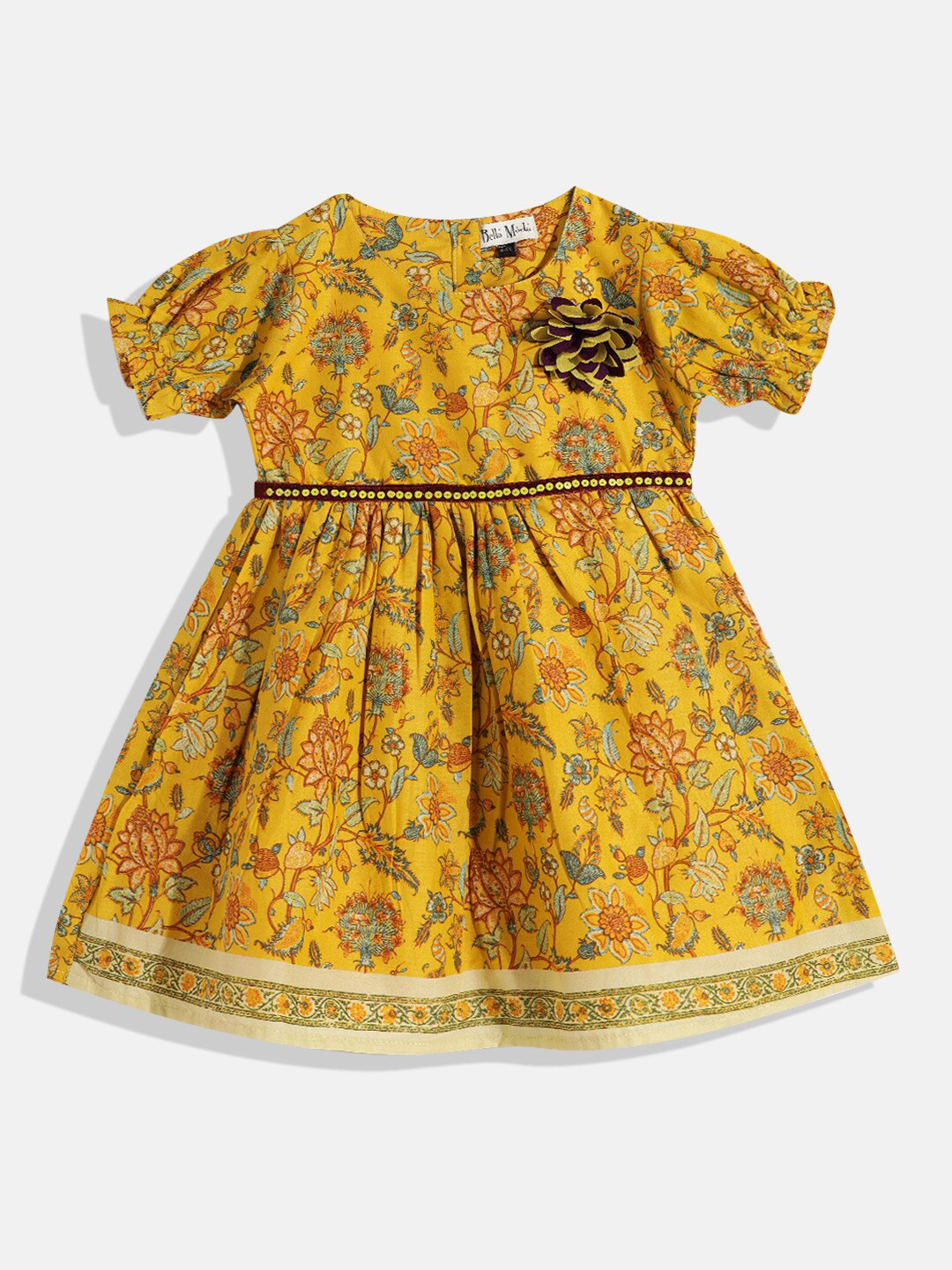 

Bella Moda Girls Yellow Floral Dress