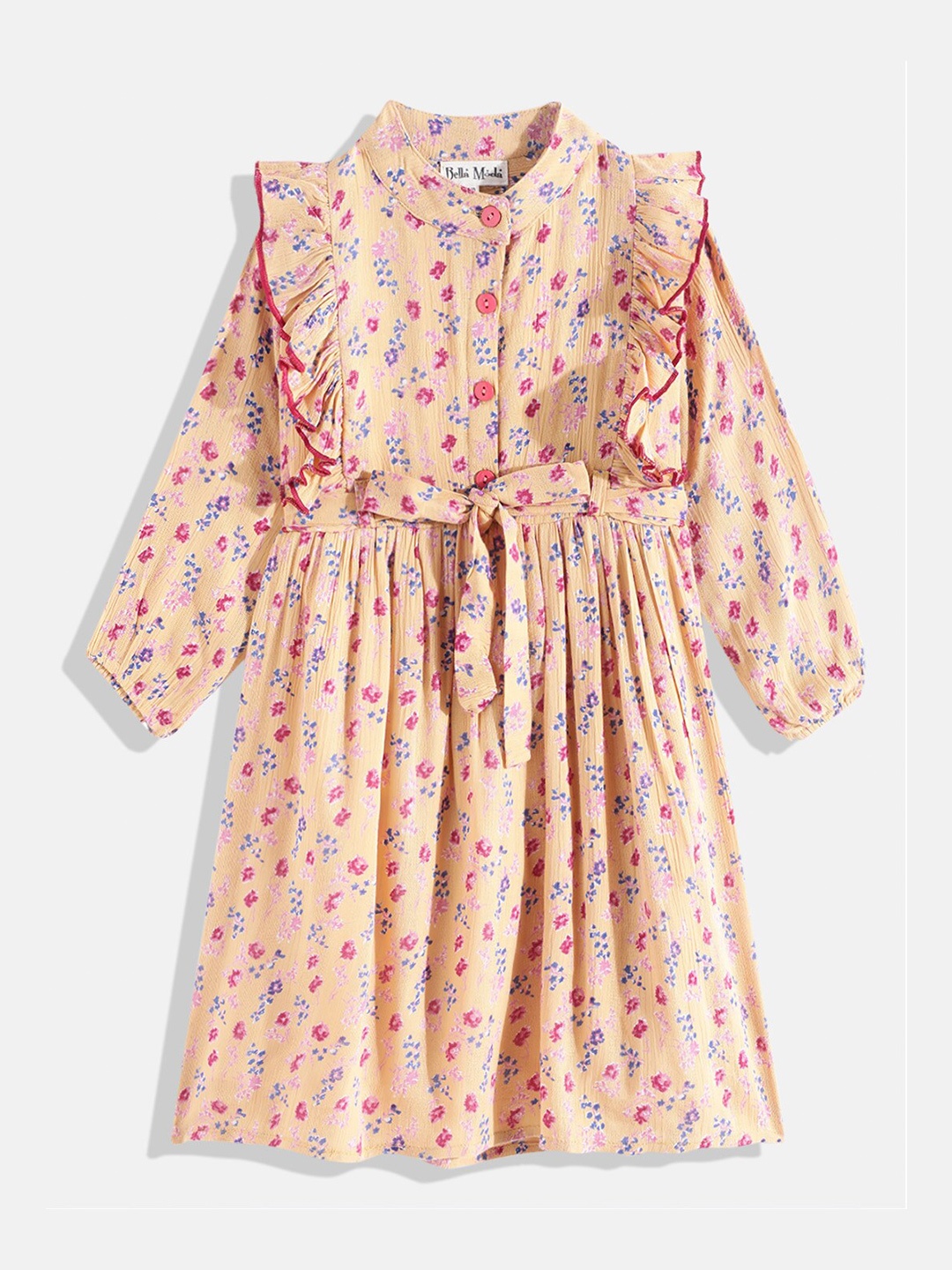

Bella Moda Mustard Yellow Floral Dress