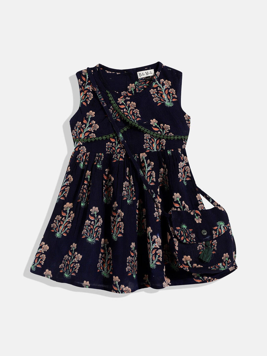 

Bella Moda Black Floral Pure Cotton Dress