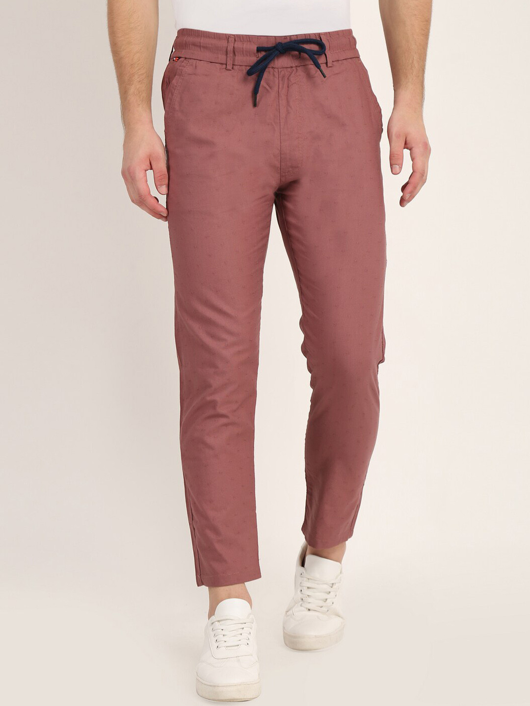 

COLVYNHARRIS JEANS Men Pink Solid Track Pants
