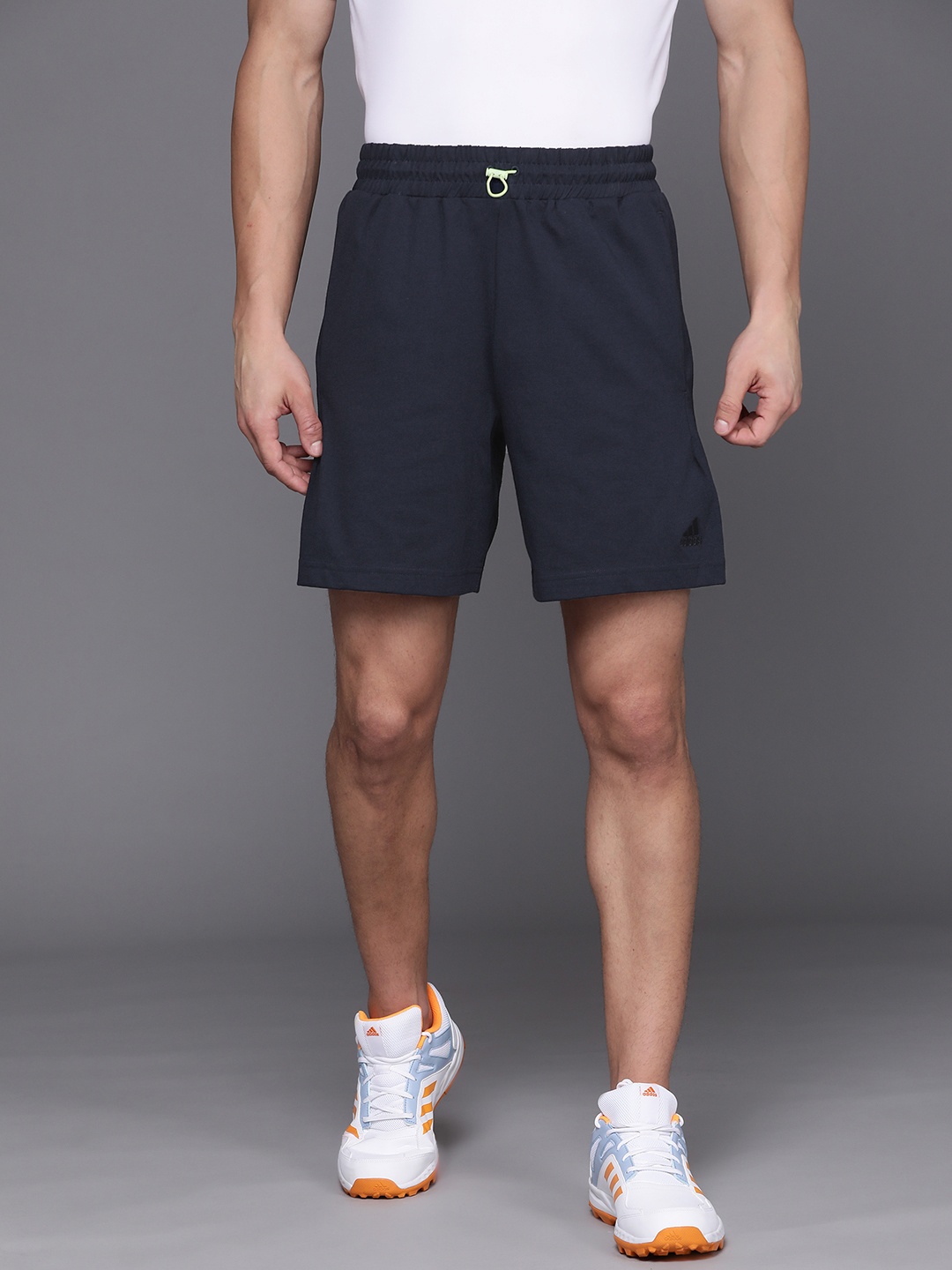 

ADIDAS Men Navy Blue Solid AEROREADY Sports Shorts