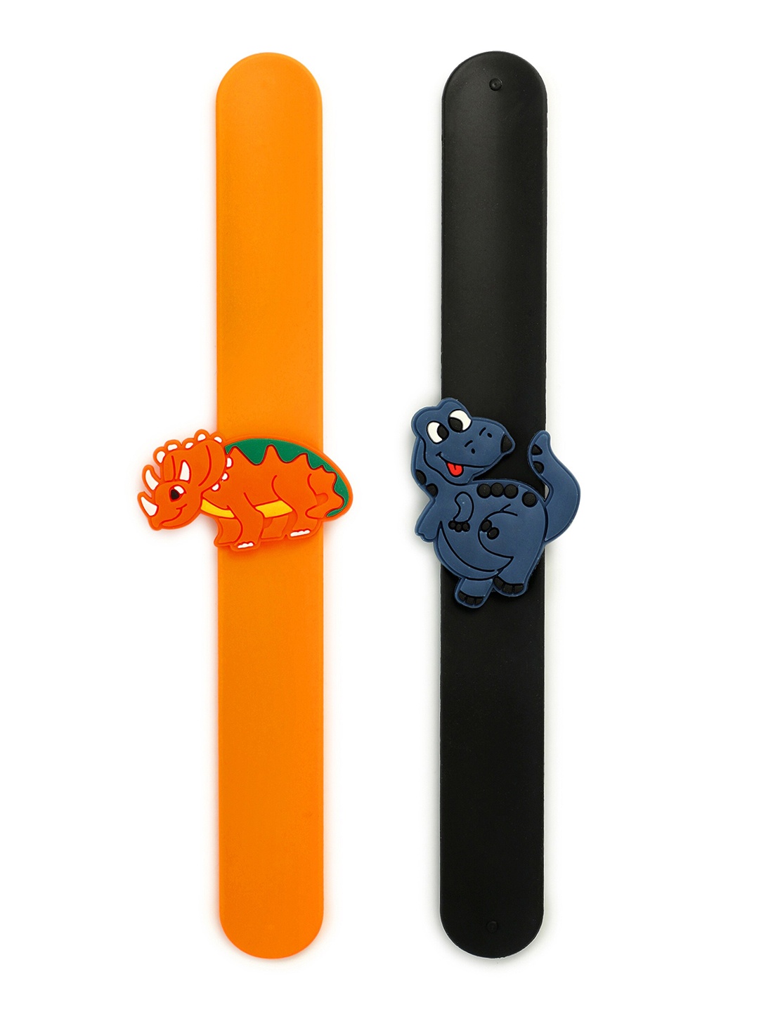 EL REGALO Kids Set Of 2 Wraparound Bracelet Slapband, Orange