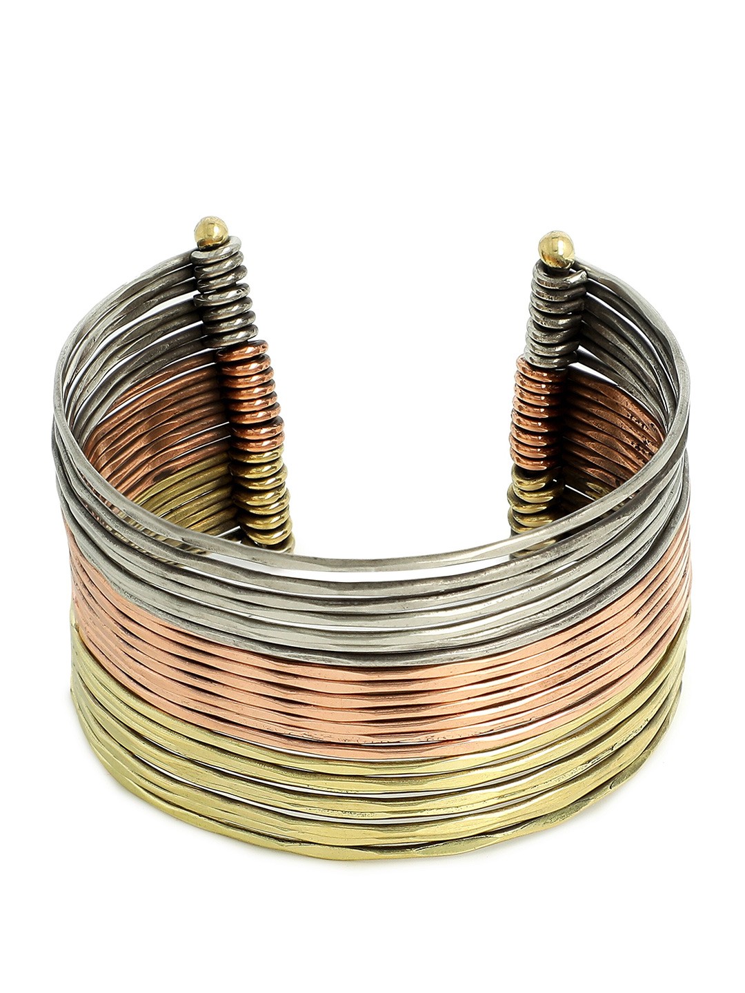 

EL REGALO Women Gold-Toned & Silver-Toned Bangle-Style Bracelet