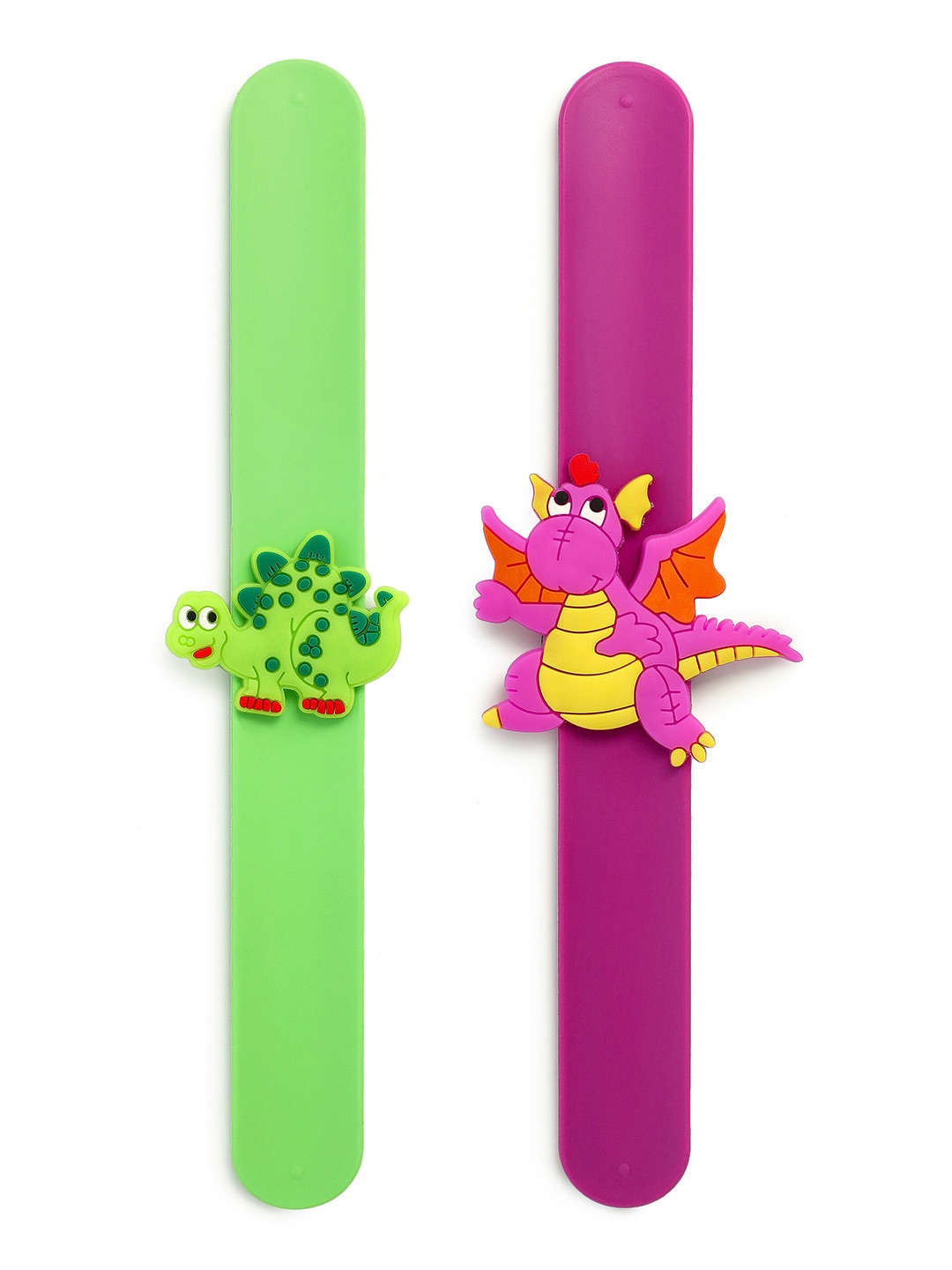 

EL REGALO Kids Set Of 2 Wraparound Bracelet Slapband, Green