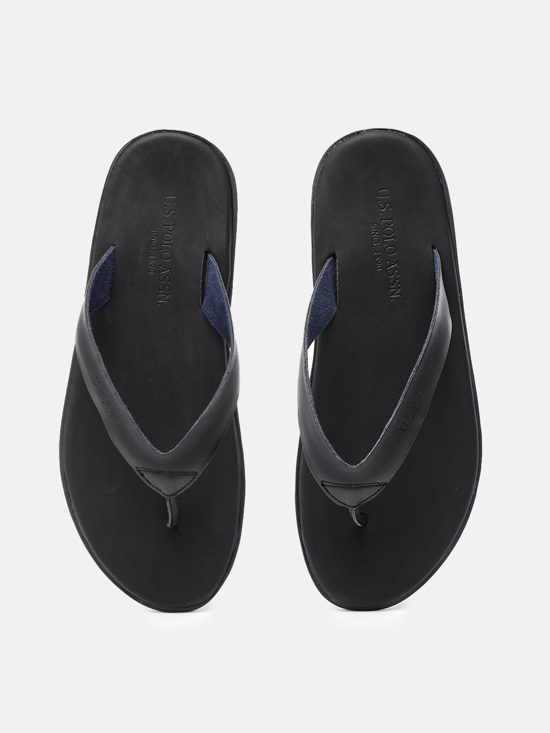 

U.S. Polo Assn. Men Black Thong Flip-Flops