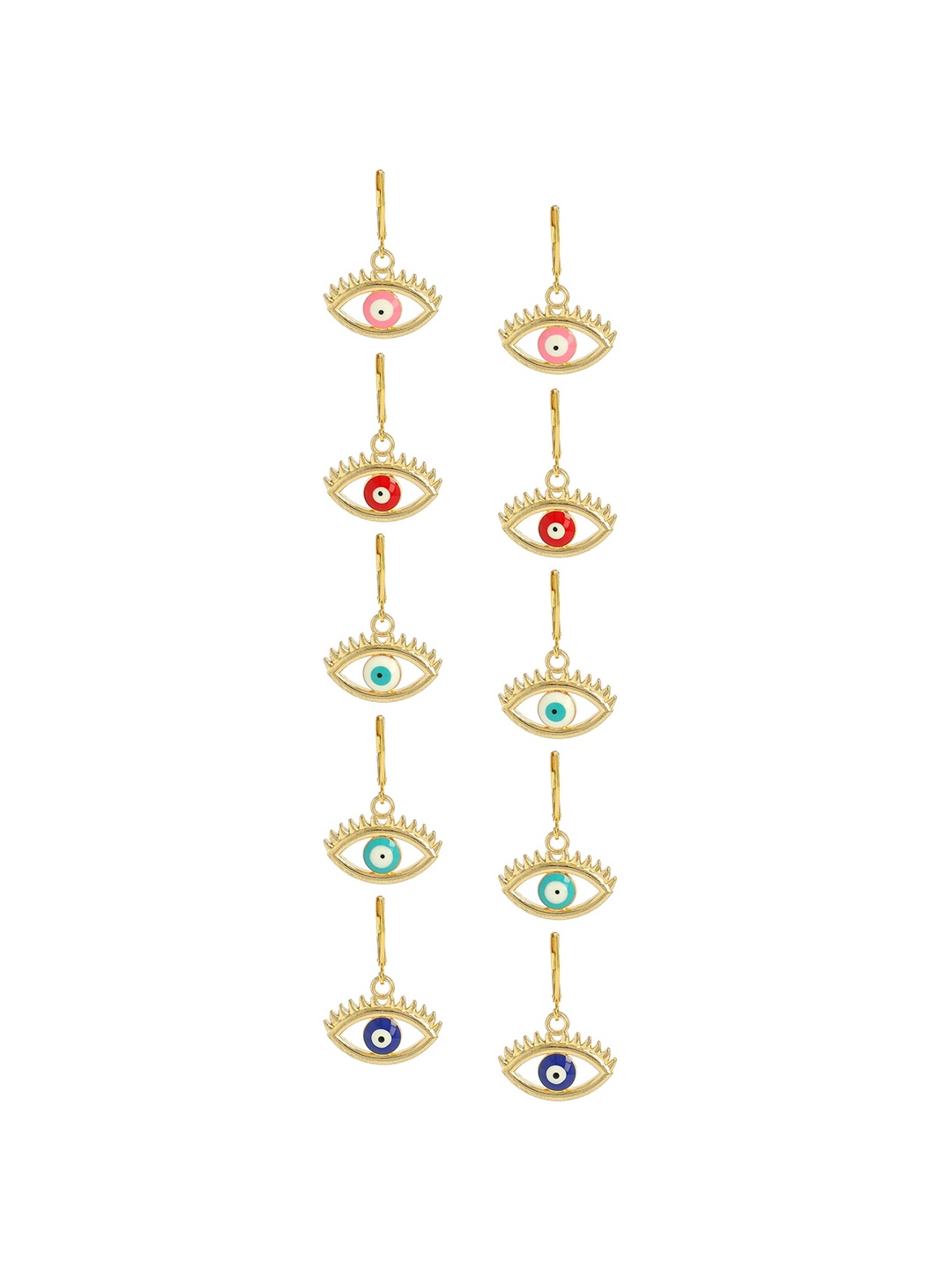 

EL REGALO Gold-Toned Geometric Drop Earrings
