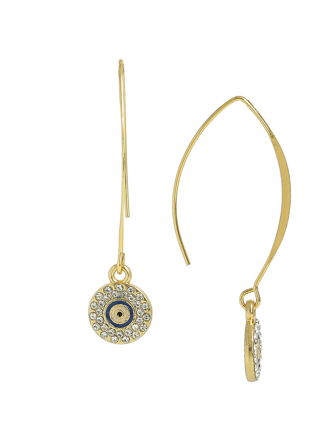 

EL REGALO Gold-Toned Evil Eye Drop Earrings