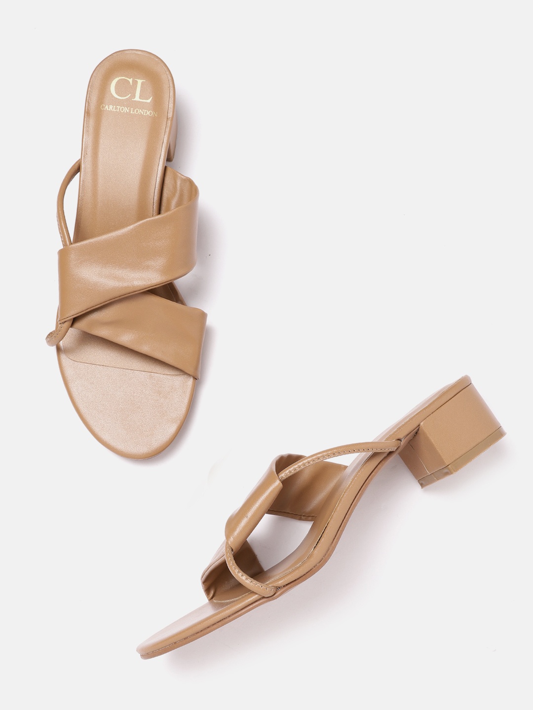 

Carlton London Women Beige Solid Block Heels