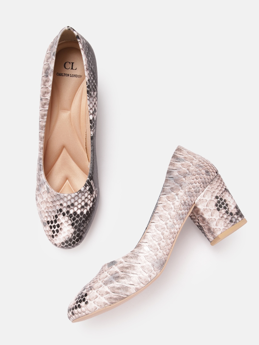 

Carlton London Snakeskin Print Pumps, Pink