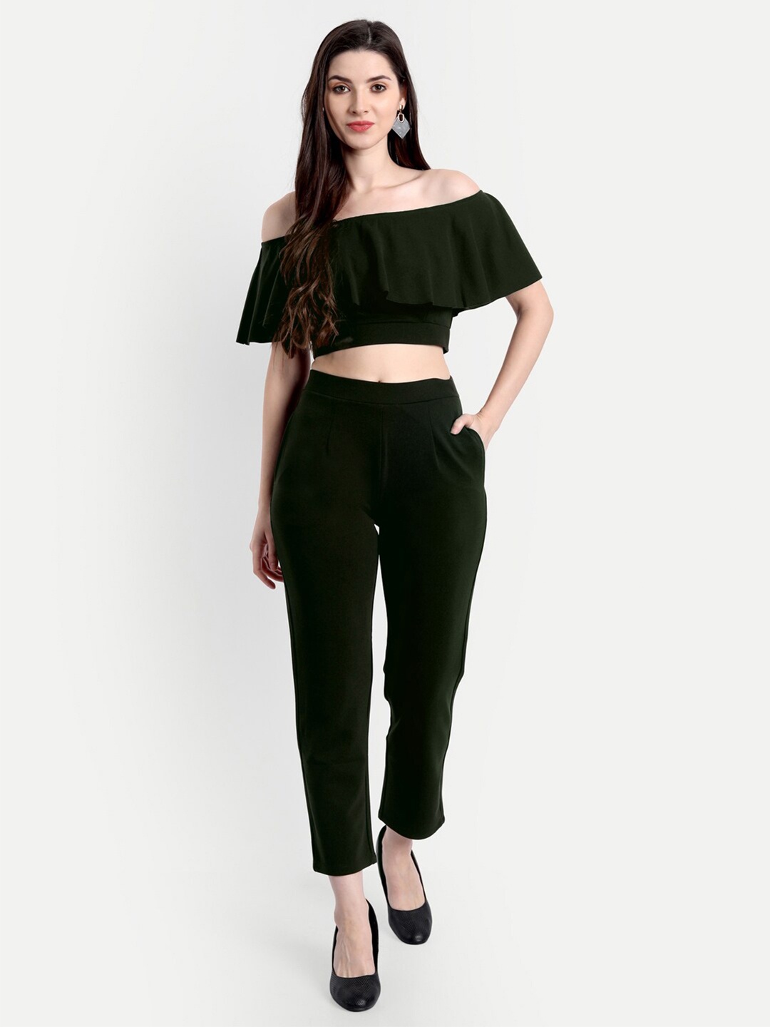 

BROADSTAR Olive Green Co-Ord Set