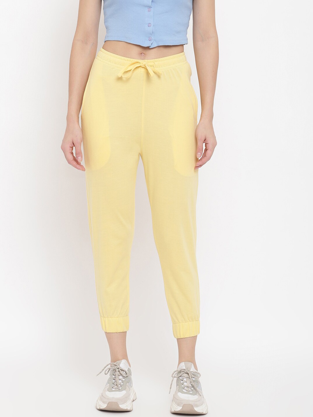 

MKH Women Yellow Solid Joggers