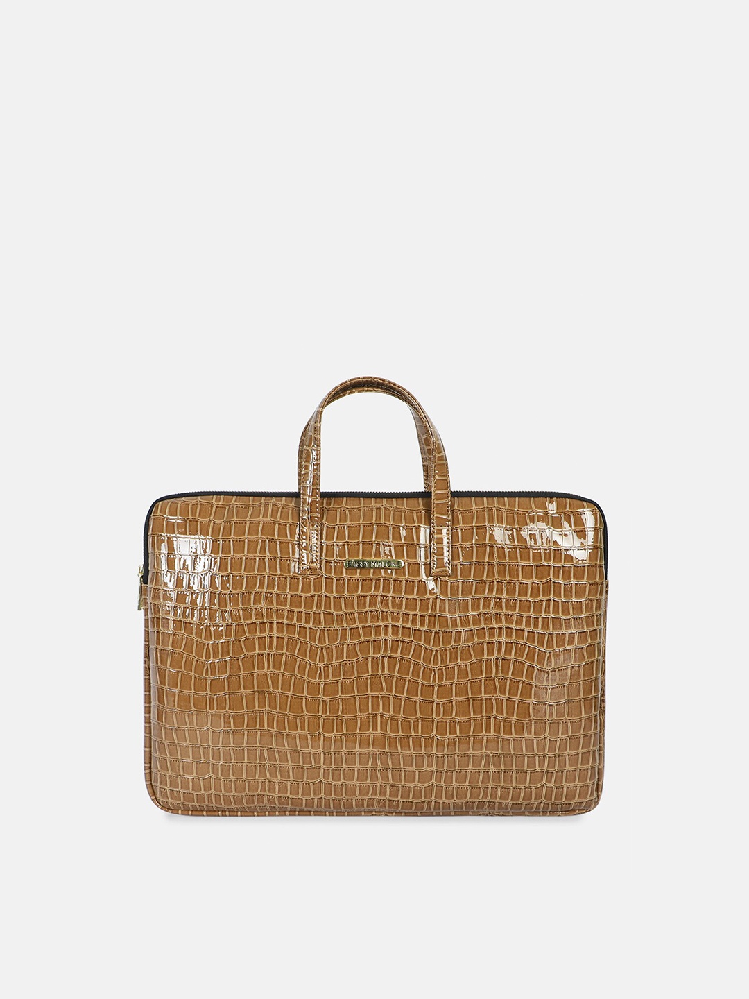 

Bagsy Malone Unisex Camel Brown Vegan Leather Laptop Bag