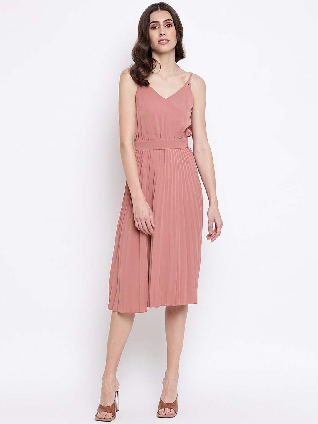 

iki chic Pink Crepe A-Line Dress
