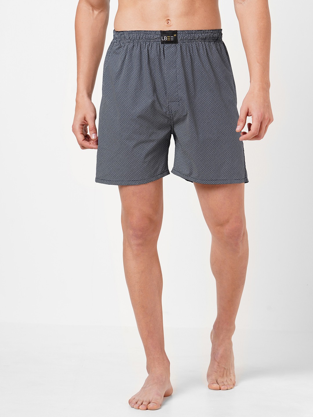 

LBEE Men Navy Blue Printed Boxer Shorts