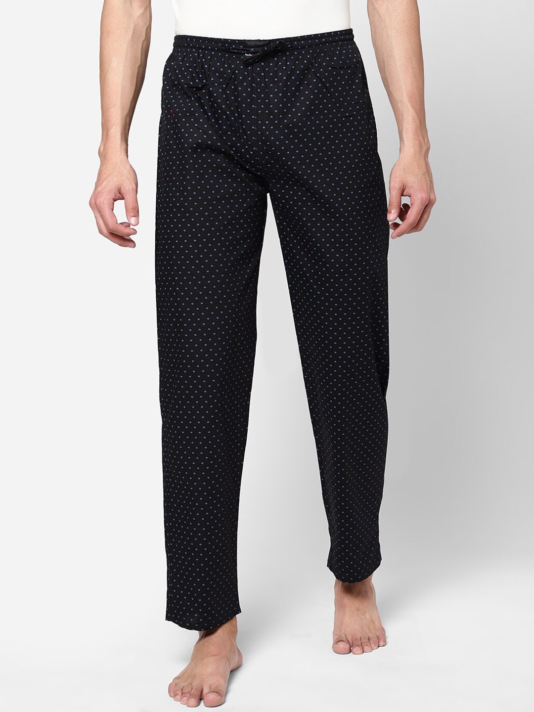 

LBEE Men Black Regular Fit Cotton Lounge Pants