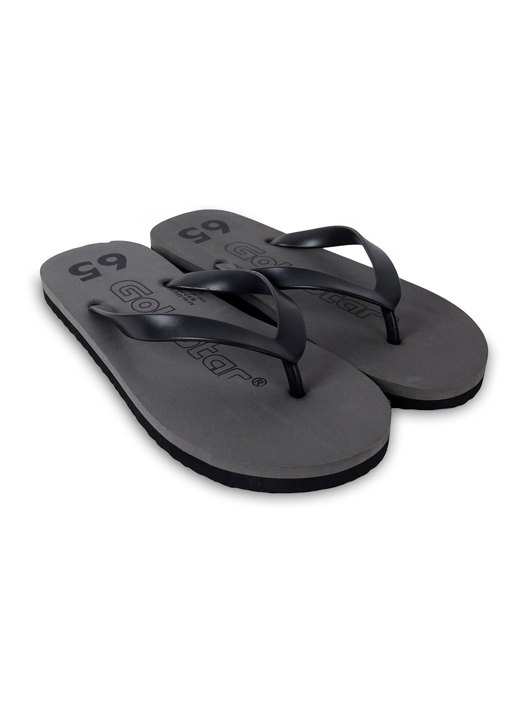 

Goldstar Men Grey & Black Rubber Room Slippers