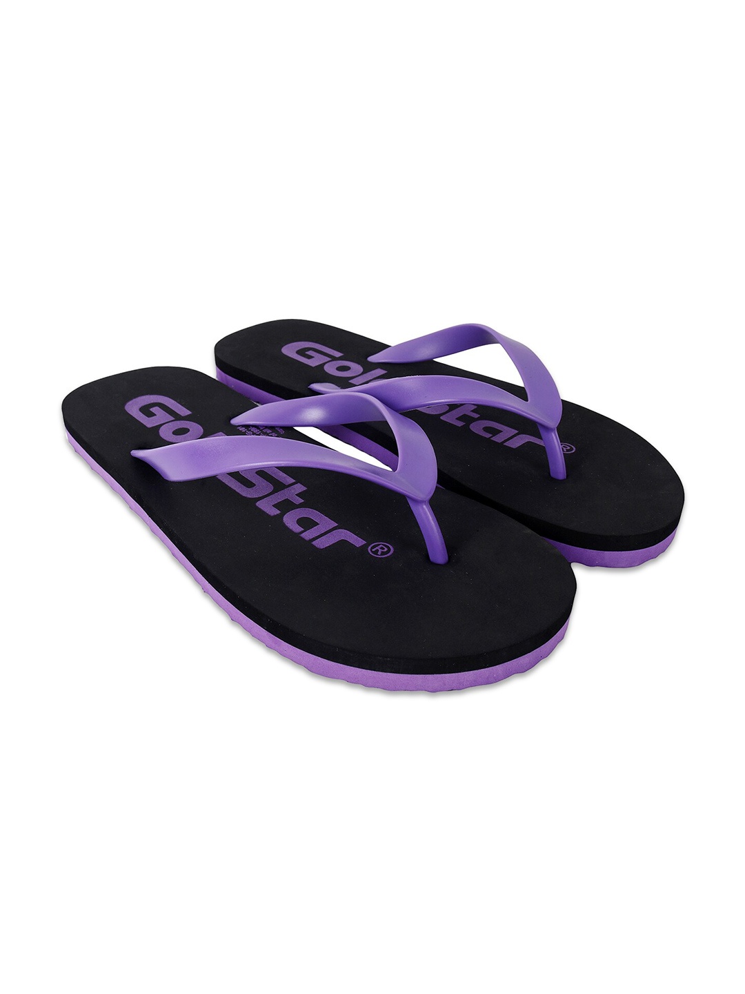 

Goldstar Men Mauve & Purple Printed Rubber Thong Flip-Flops
