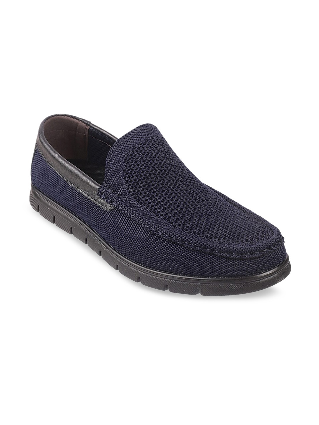 

Metro Men Blue Textured Loafers