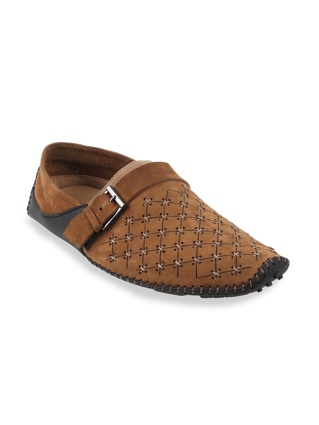 

Metro Men Tan Brown Leather Driving Shoes