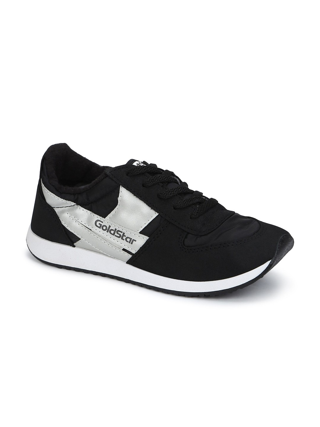 

Goldstar Men Black & White Running Shoes
