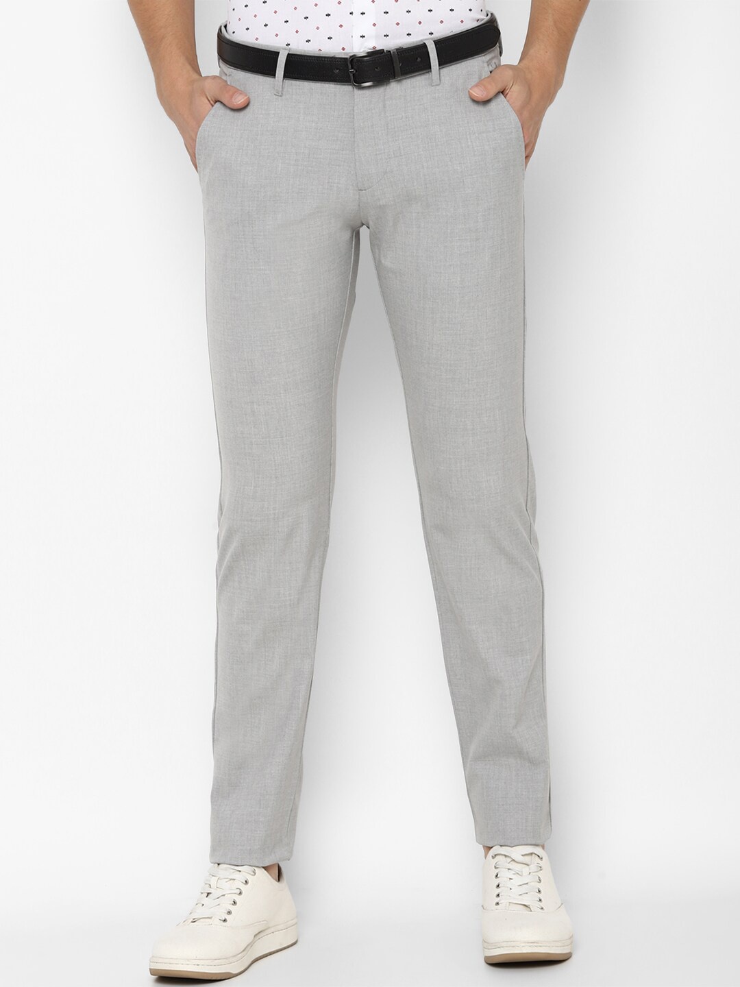 

Allen Solly Men Grey Slim Fit Trousers