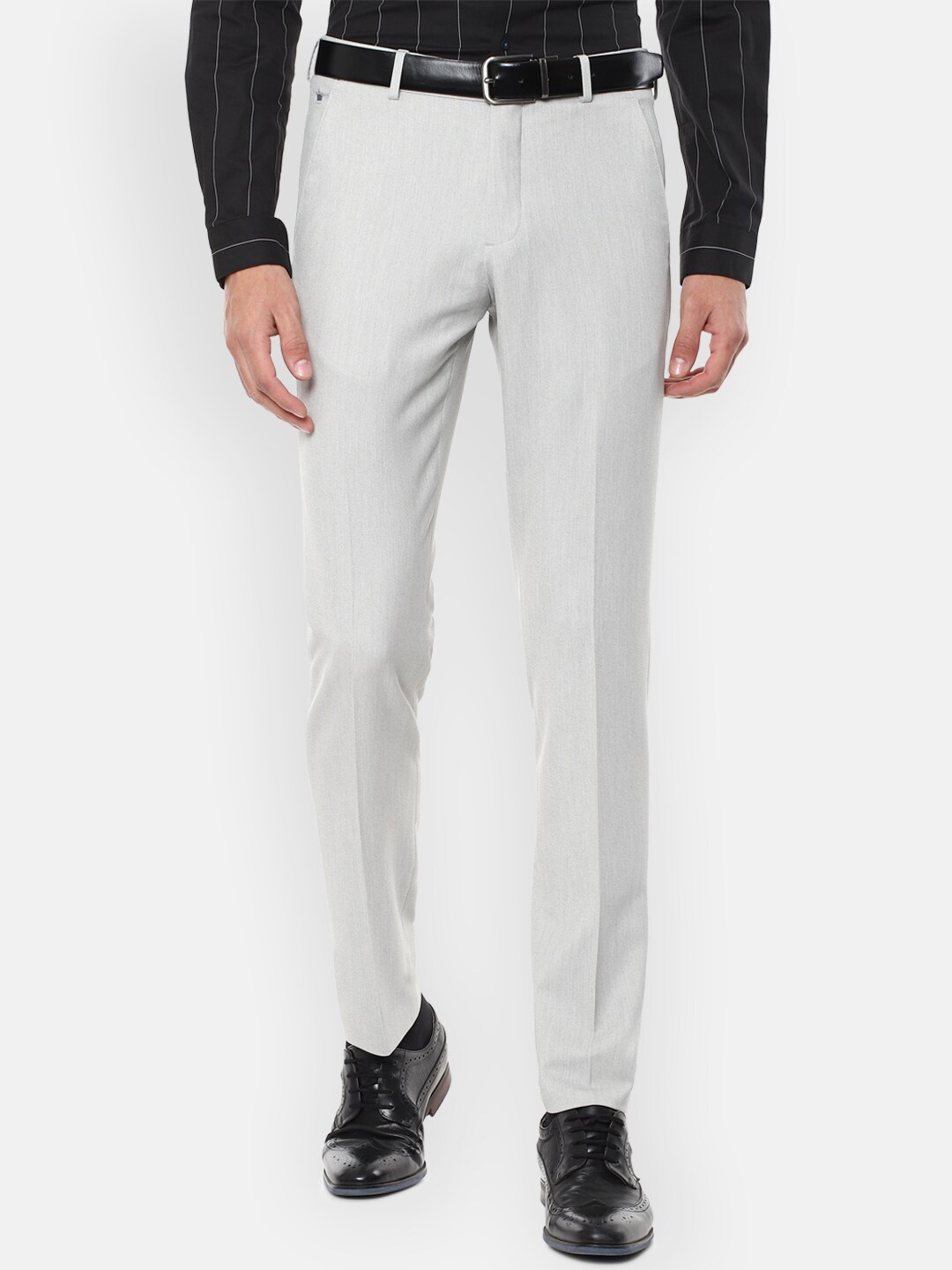 

Louis Philippe Men Grey Slim Fit Trousers