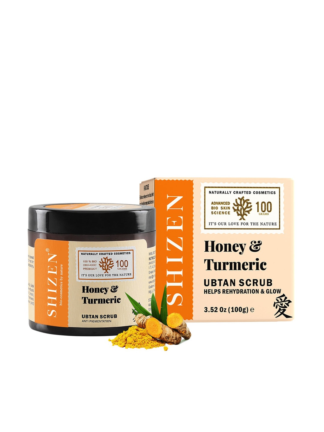 

Shizen Honey & Turmeric Ubtan Scrub for Anti-Pigmentation - 100 g, Beige