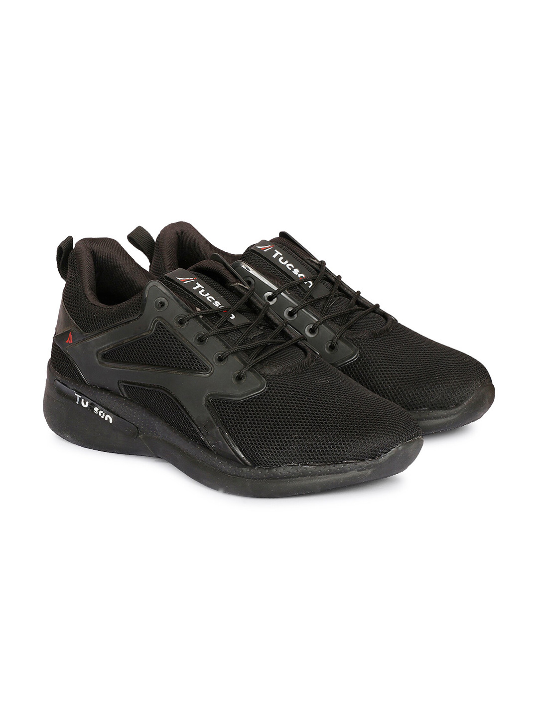 

Tucson Men Black Mesh Running Shoes