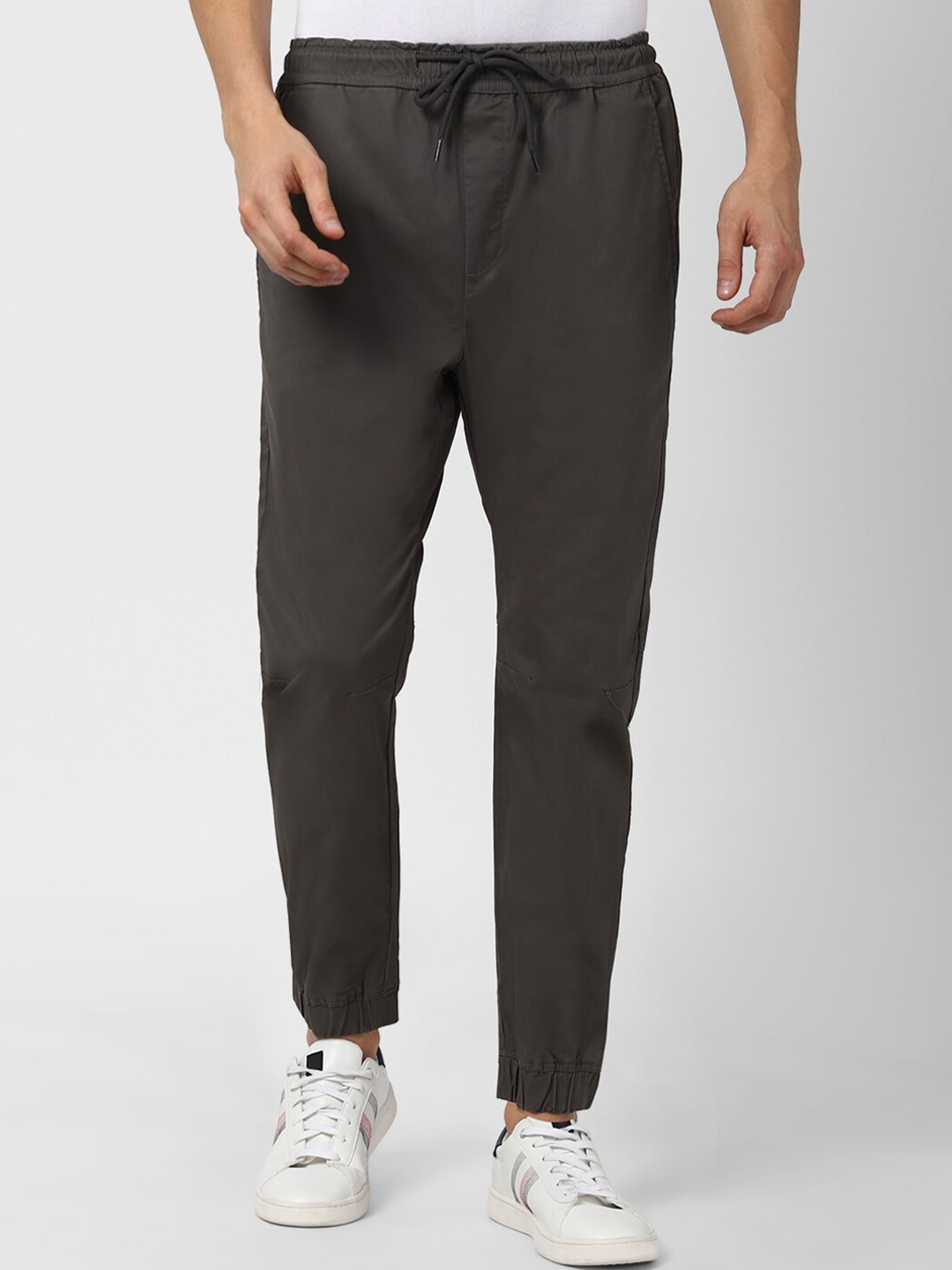 

Peter England Casuals Men Grey Slim Fit Joggers Trousers