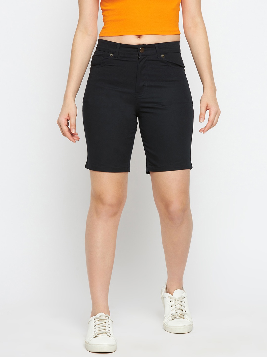 

Hypernation Women Black Slim Fit Outdoor Shorts