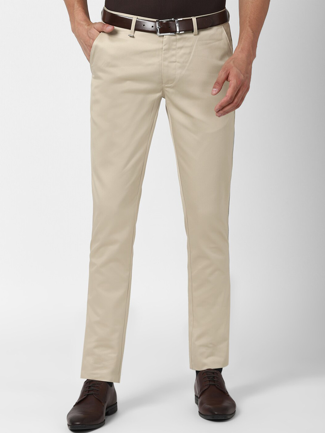 

Van Heusen Men Beige Slim Fit Trousers