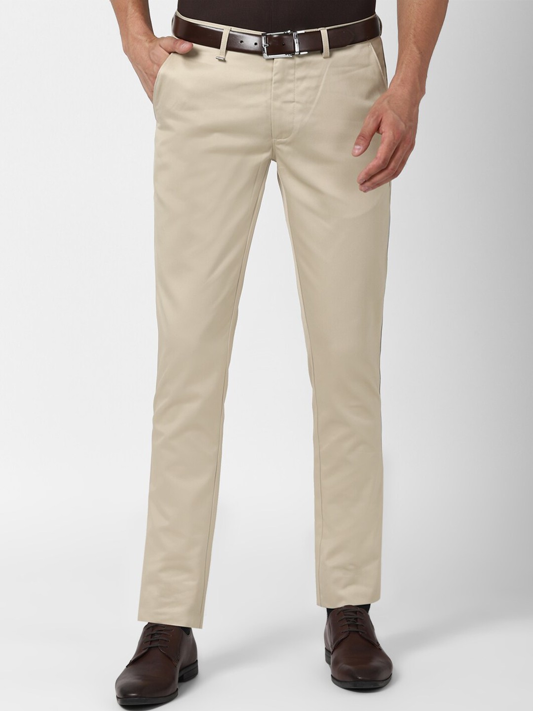 

Van Heusen Men Beige Slim Fit Trousers