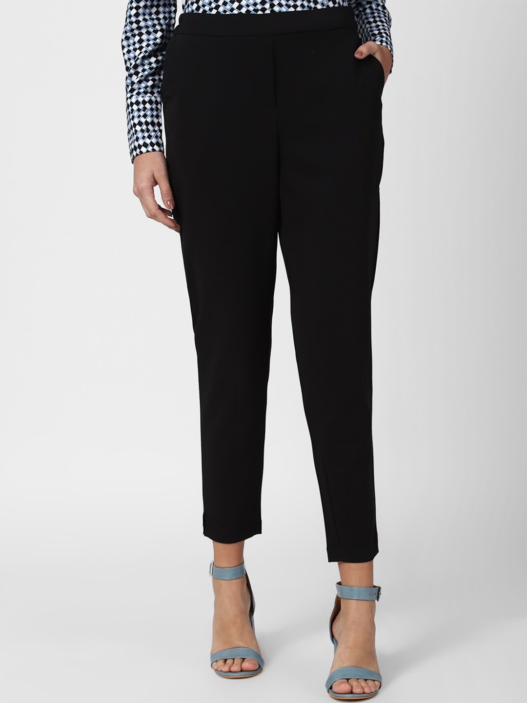 

Van Heusen Woman Black Solid Slim Fit Trousers