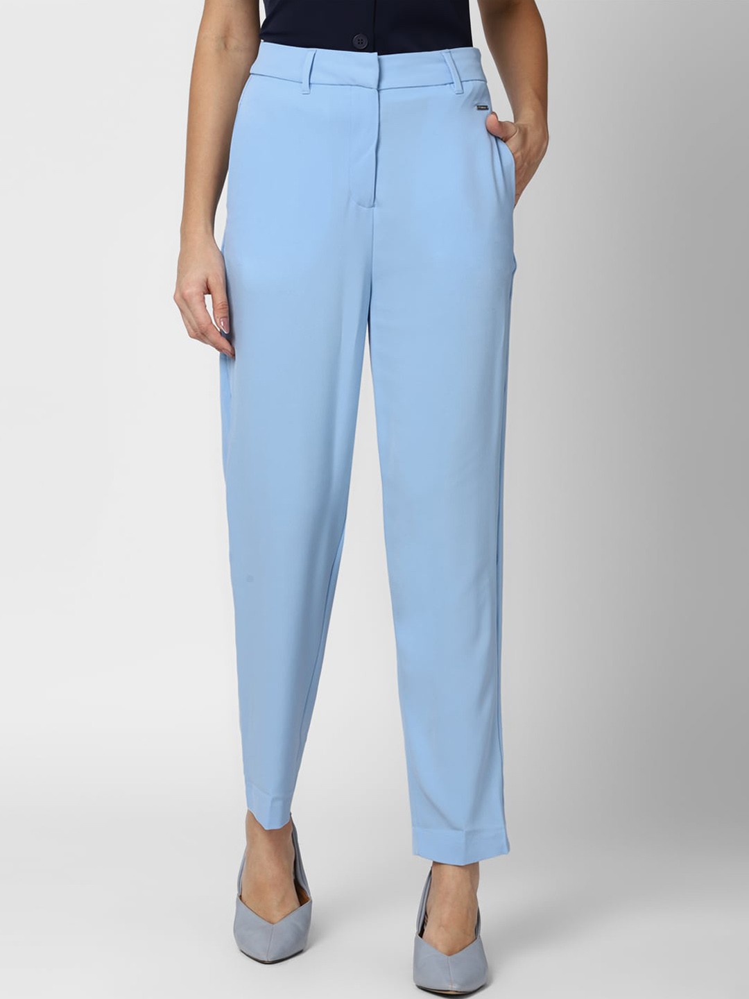 

Van Heusen Woman Women Blue solid Trousers