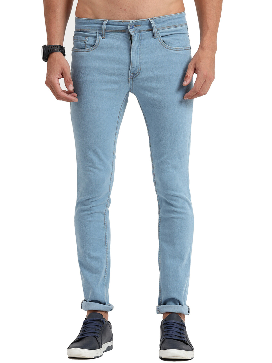 

Old Grey Men Blue Slim Fit Jeans