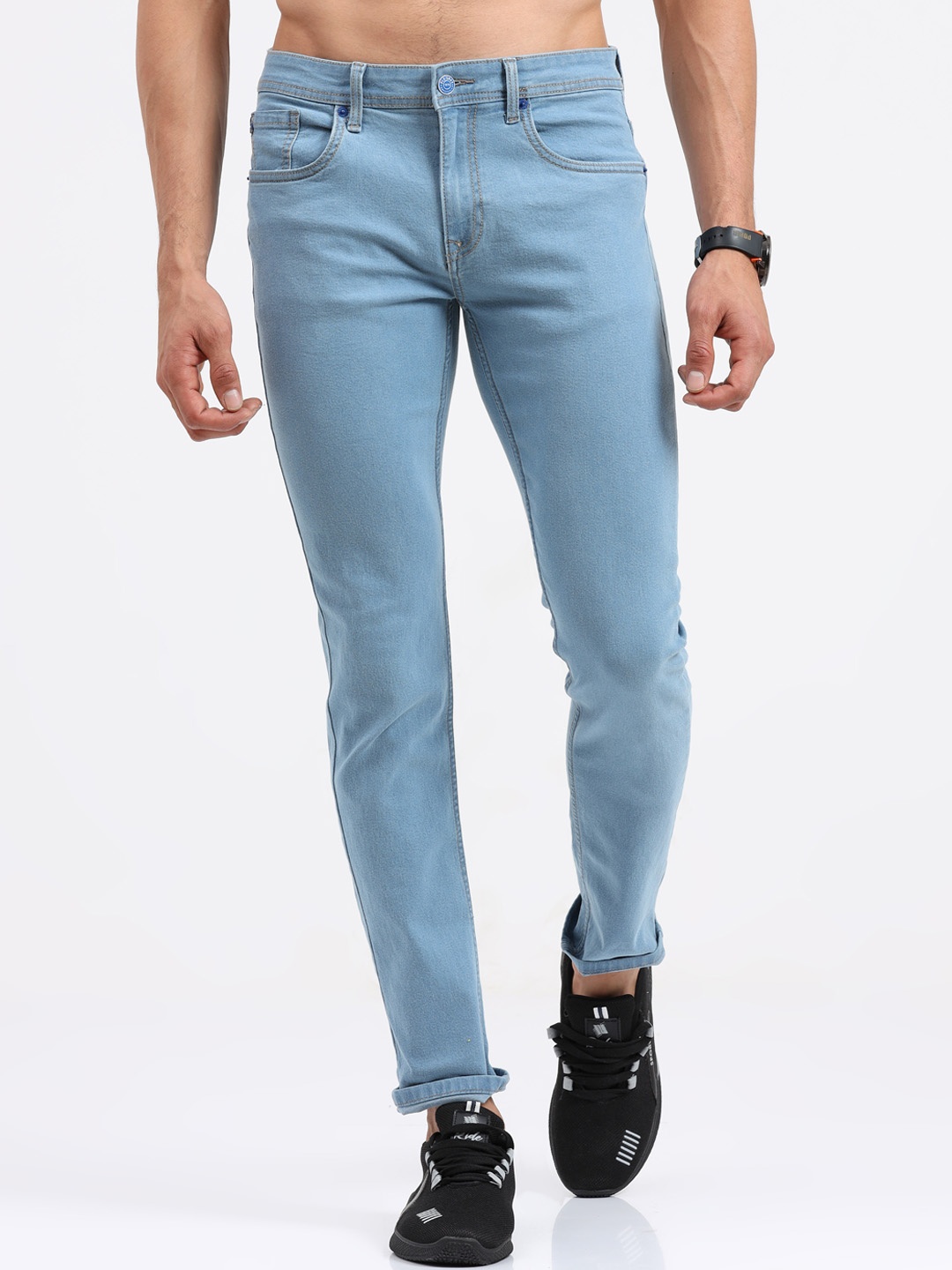 

Old Grey Men Slim Fit Stretchable Jeans, Blue