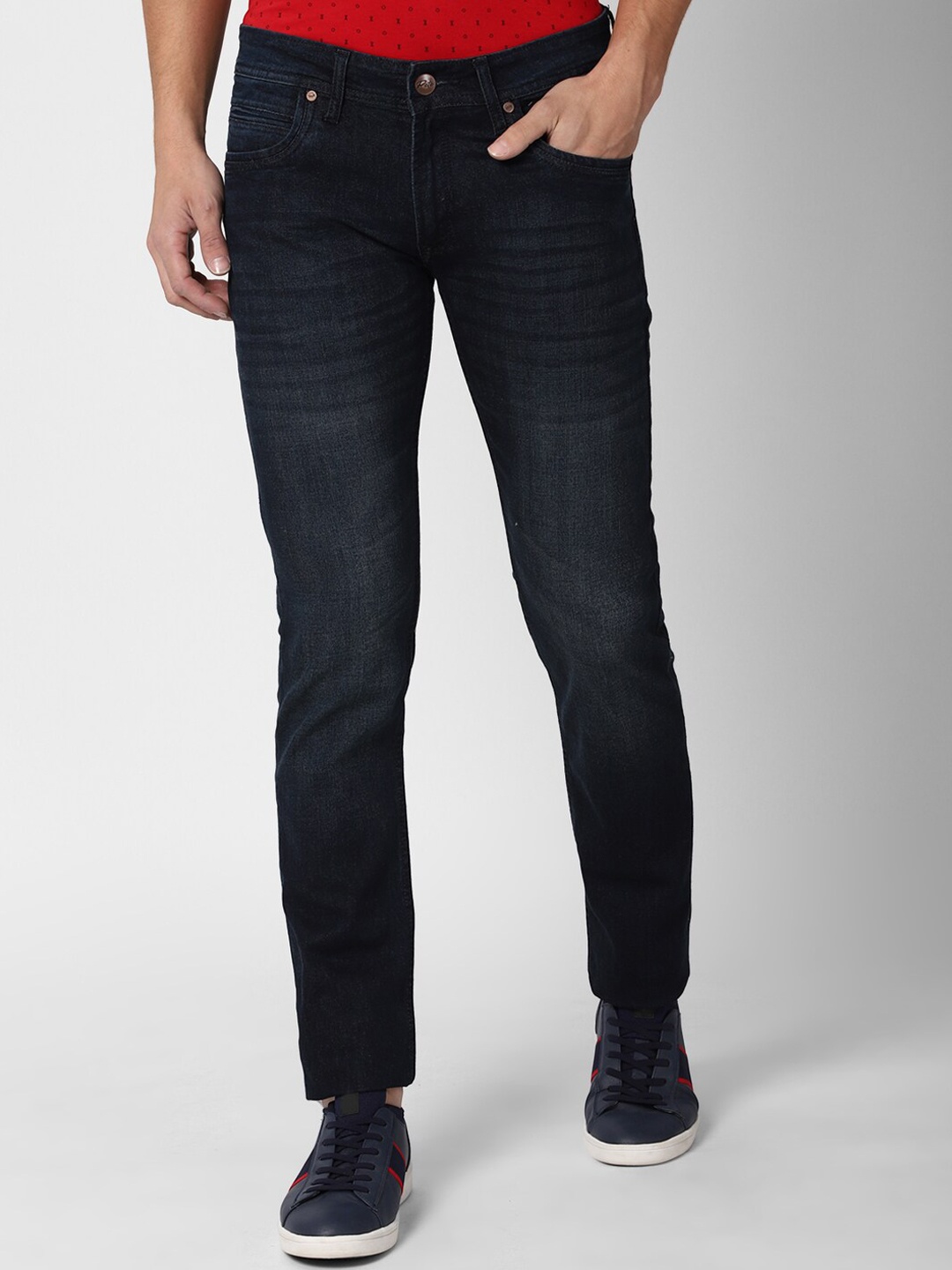 

Peter England Casuals Men Navy Blue Slim Fit Light Fade Jeans