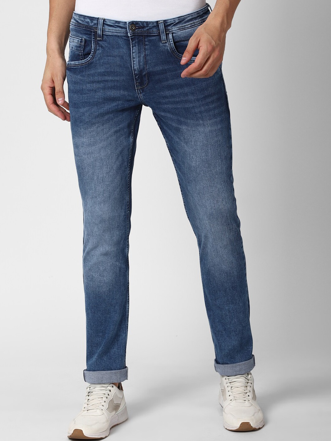 

VAN HEUSEN DENIM LABS Men Blue Slim Fit Heavy Fade Jeans