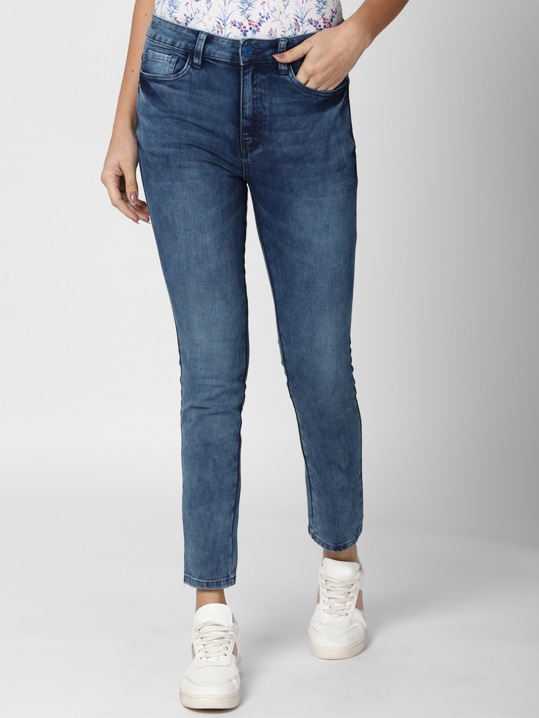 

Van Heusen Woman Women Navy Blue Slim Fit Heavy Fade Jeans
