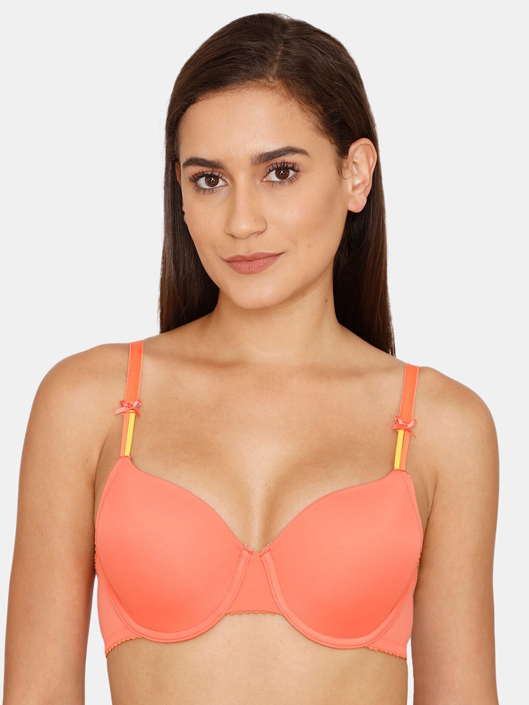 

Zivame Orange Underwired Lightly Padded Bra