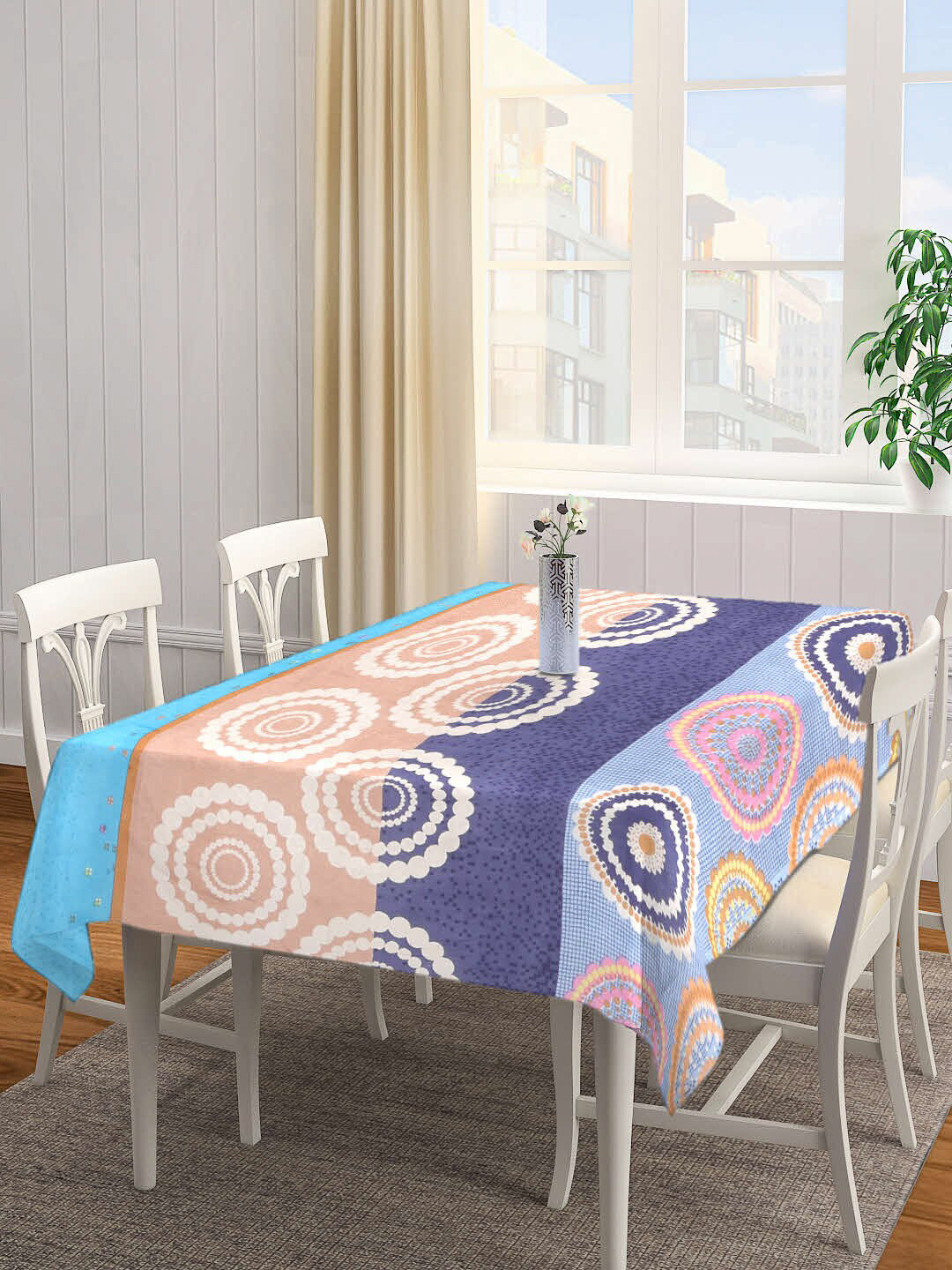

Arrabi Multi-Coloured Printed 6 Seater Table Cover