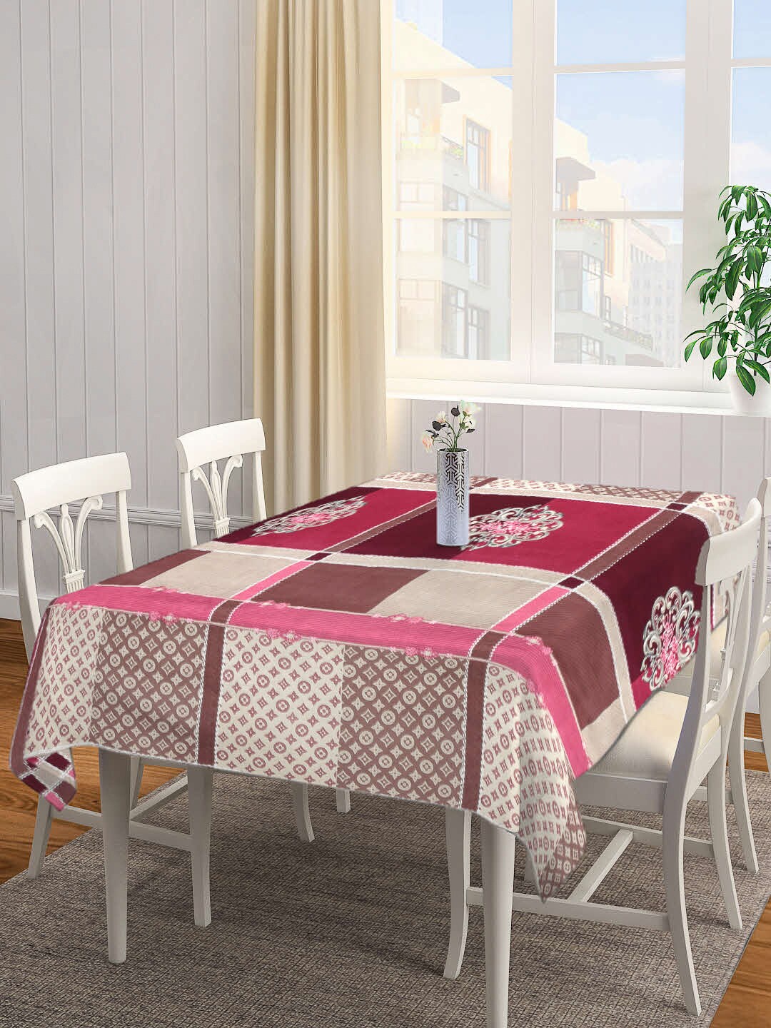 Arrabi Multi-Coloured Printed 8 Seater Table Cover